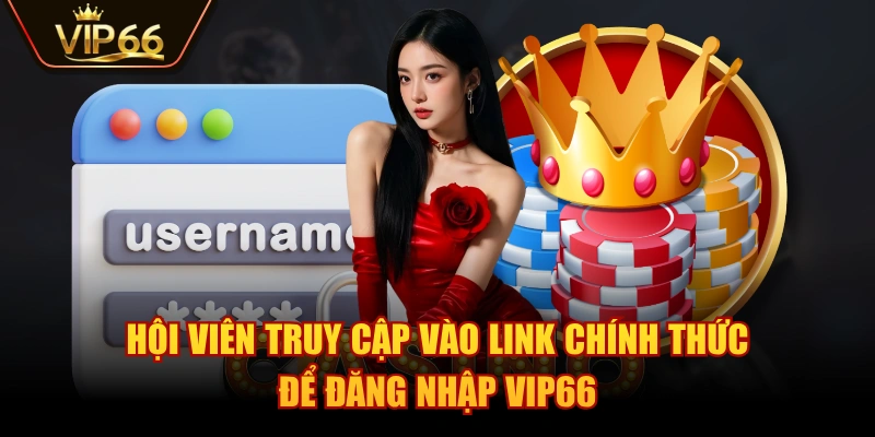 Hội viên truy cập vào link chính thức để đăng nhập VIP66